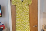 Bibi Lime Zebra Dress.  S. XL - 16. B.N.W.T.  (House Of Fraser)