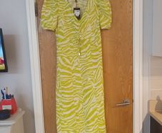Bibi Lime Zebra Dress.  S. XL - 16. B.N.W.T.  (House Of Fraser)