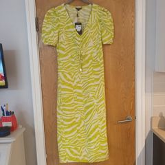 Bibi Lime Zebra Dress.  S. XL - 16. B.N.W.T.  (House Of Fraser)