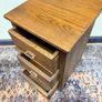Vintage French Country Oak Nightstand Image 3