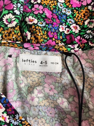 Lefties Girls Floral Faux-Wrap Dress Age 4-5 Years /EU 110cm BNWOT
