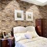 43.5X305cm Brown Stone Brick Self Adhesive Wallpaper,Furniture Stickers Brick Effect Contact Paper,Waterproof Gloss PVC Vinyl Wrap Film for Furniture Cover Surface Image 2