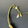 Vintage Carved Yellow Jade Flower Pendant Necklace Image 4