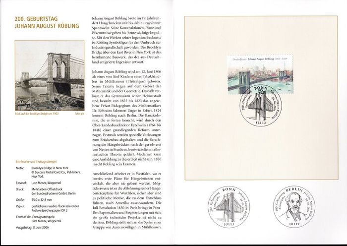 2006 Bundes Republic Deutschland (Germany) Federal Annual Stamp EFT Collection with 50 Images of contents