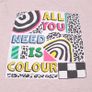 Begley & Bowie Beige Pink Graphic Slogan All You Need Is Colour Rainbow Leopard T Shirt Top Size XS Image 4