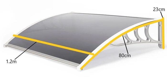 1.2m W X 0.8m D Door Canopy (free Postage)