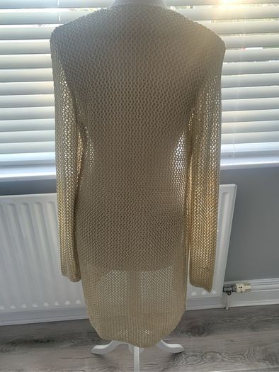 Gold cardigan/ cover-up. Size S