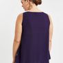 Evans Purple Diamante Top. Size 16. New Image 3