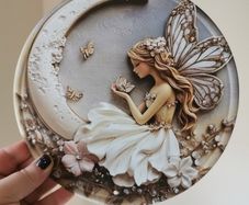 Beautiful Moon Fairy House Decoration - lovely gift + matching fairy lights available