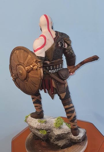 Kratos 14.5in Custom Statue Premium Hand Painted Collector Quality