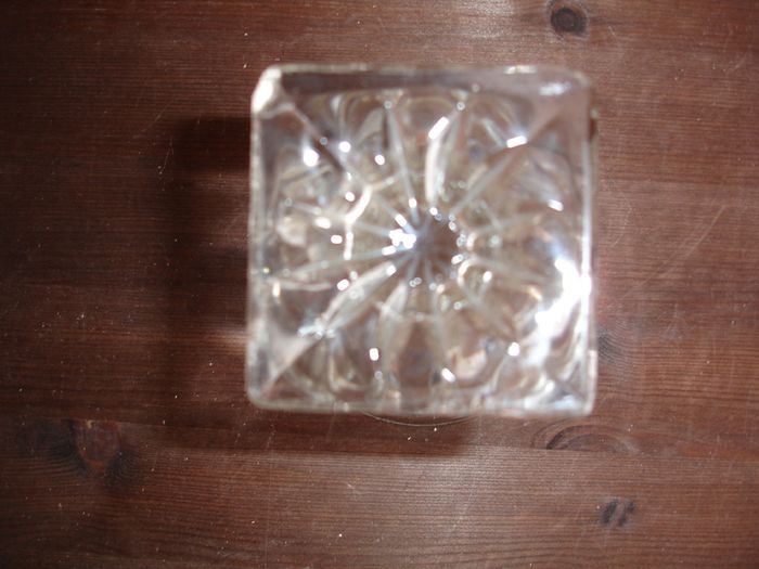 Art Deco Bohemian Rindskopf Glass Pressed Cup 1930's