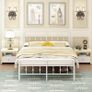 Double Bed Frame 4ft6 with Headboard and Footboard, Metal Bed Frame Double 46 cm High with Heavy Duty Slats Support, Noise Free, Easy Assembly, White Image 7