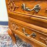 Vintage French Style Carved Oak Tallboy Image 5