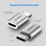 2 X Ugreen Aluminum Alloy OTG Micro USB (Female) to USB-C (Male) QC 3.0/2.0 Charger & Sync Convertor Adapter with Key Chain (Brand New/Warranty) Image 5