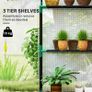 143 x 74cm Walk-In Greenhouse, with Shelves White Image 4