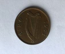 Irish Pre Decimal Halfpenny 1953