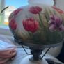 Vintage Hand-Painted Double Light Tulip Table Lamp Image 3