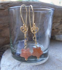 Sunstone earrings,Gold earrings, Gemstone earrings,Gift