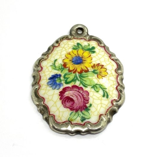 Antique Rosenthal Porcelain Pendant