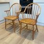 Vintage Chairs x 2 - Windsor-style - Carver Armchairs Image 8