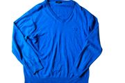 GANT sky-blue v-neck sweater