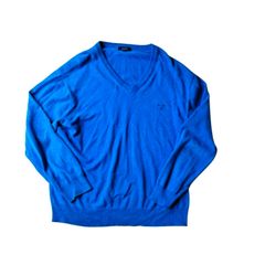 GANT sky-blue v-neck sweater