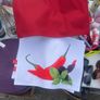 4x chilli / white -red table sets Image 2