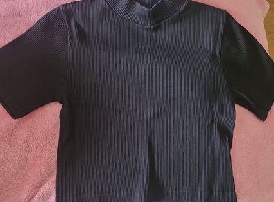 Black ribbed top, size M-L