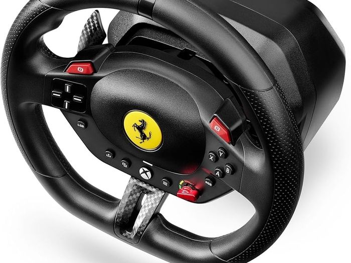 T98 Racing Wheel Ferrari 296 GTS Edition  Magnetic T2PM Pedals  240 Rotation 3 Driving Profiles  Official Xbox & PC Licensed Steering Wheel  Immersive Sim Racing Gear  Black