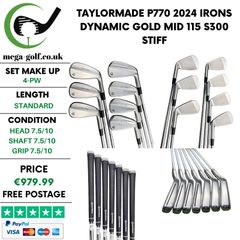Taylormade P770 2024 Irons / 4-Pw / Dynamic Gold Mid 115 S300 Stiff