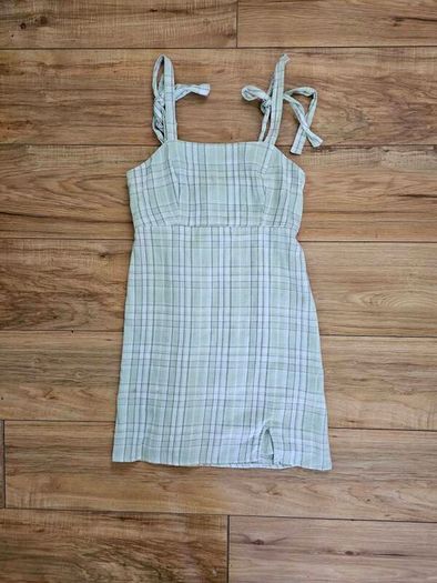 Hollister Green Plaid Mini Dress