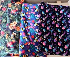 Four Pieces of Stretchy Colourful Fabric
