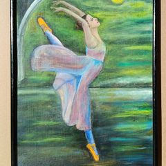 Ballet dancer - Original framed painting