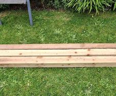 Wooden fence posts