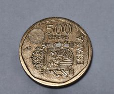 Spain 500 Pesetas Coin Espana Juan Carlos 1999