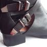 PRICE DROP, Fabulous "Jeffrey Campbell, Cut Out black leather ankle boots in perfect condition, Size 41/7 Image 4