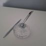 Vintage Waterford Crystal Cut Paperweight Pen Holder Image 4