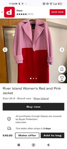 pink and red coat