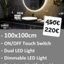 LED Bathroom Mirror Defogger Bright Light Image 2
