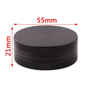 2 layer Herb Grinder 55mm Aluminium Alloy Black 2 for 20