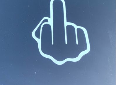 Middle finger Decal Sticker car motorcycle truck tractor