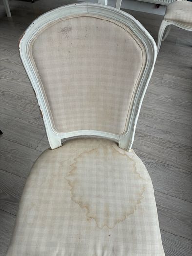 Cream Rustic Dining table and chairs