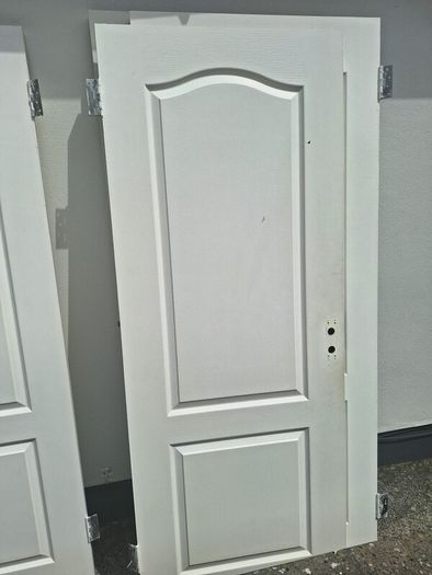 white solid wood doors