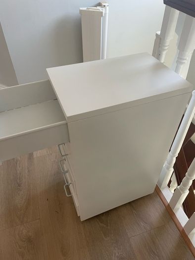 white filing cabinet