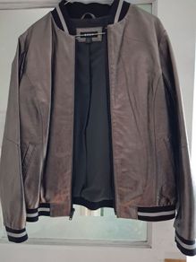 DKNY Leather bomber style jacket
