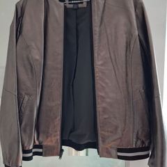 DKNY Leather bomber style jacket