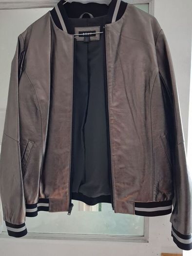 DKNY Leather bomber style jacket