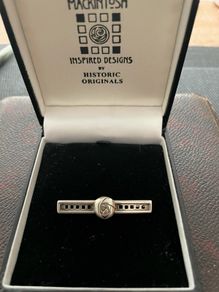 silver 825 Macintosh rose brooch