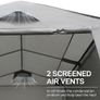 Outdoor Shelter with Vents, 3000mm Water Resistant Tent for Outside, Heavy Duty Shed for Motorcycle, Bike, Garden Storage, Foldable, Portable Garage, Gray Image 4