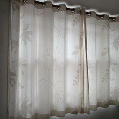 white curtains, 12 large eyelets each
